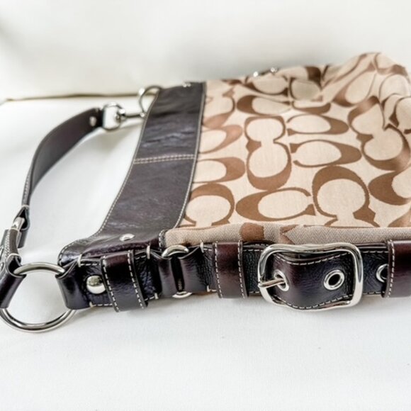 Coach Brown Leather Signature Shoulder Bag - Picture 2 of 8